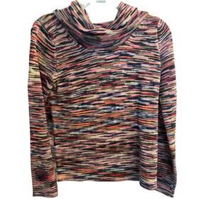 The Limited Size Medium Colorful Cowl Neck Sweater